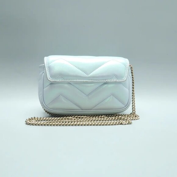 GUCCI GG Marmont Blue Leather Shoulder Bag 1293-022425 - Picture 2 of 11